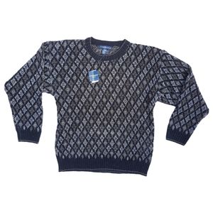 Chereskin Pull over knit sweater diamond pattern Size XL